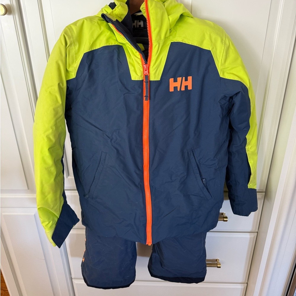 Helly Hansen Navy and Neon Yellow Ski Suit
